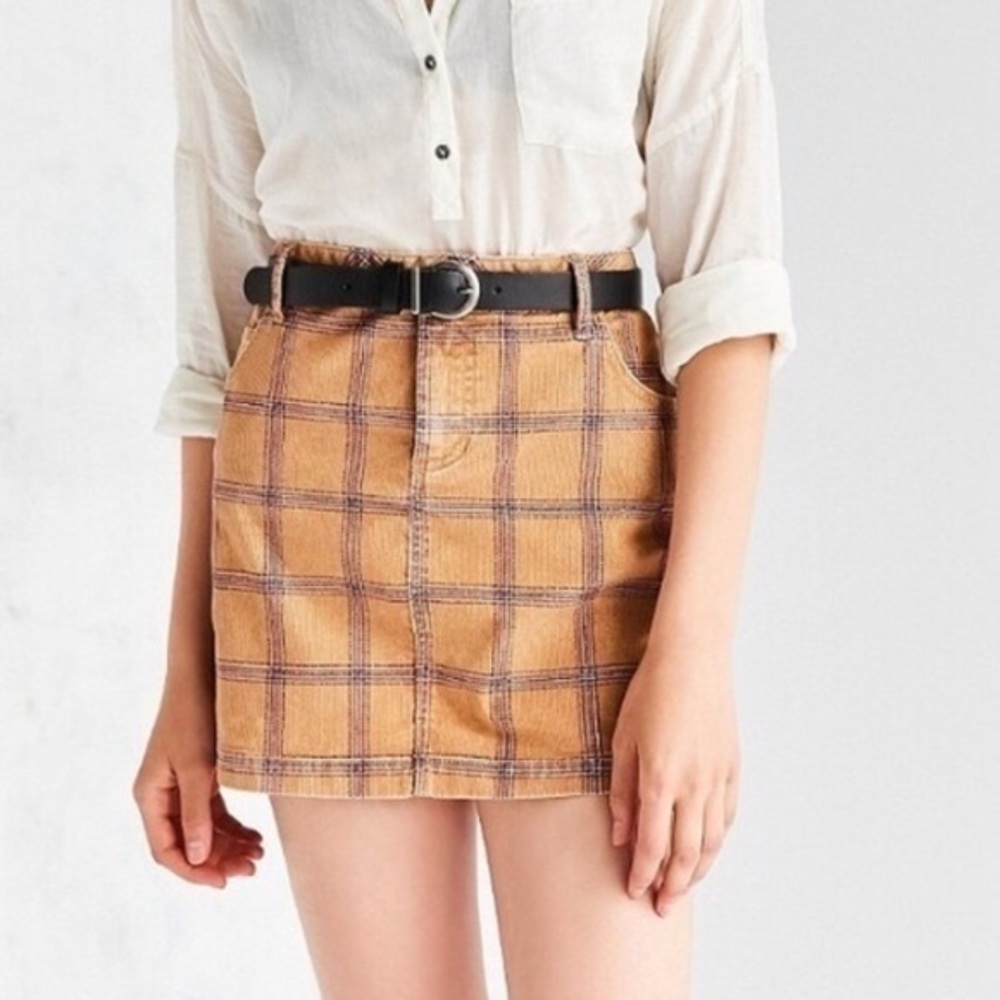 urban outfitters BDG corduroy plaid skirt size 6